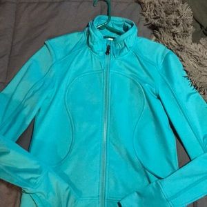 Aqua Lululemon jacket full zip size 10